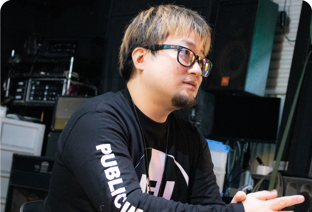 A man being interviewed