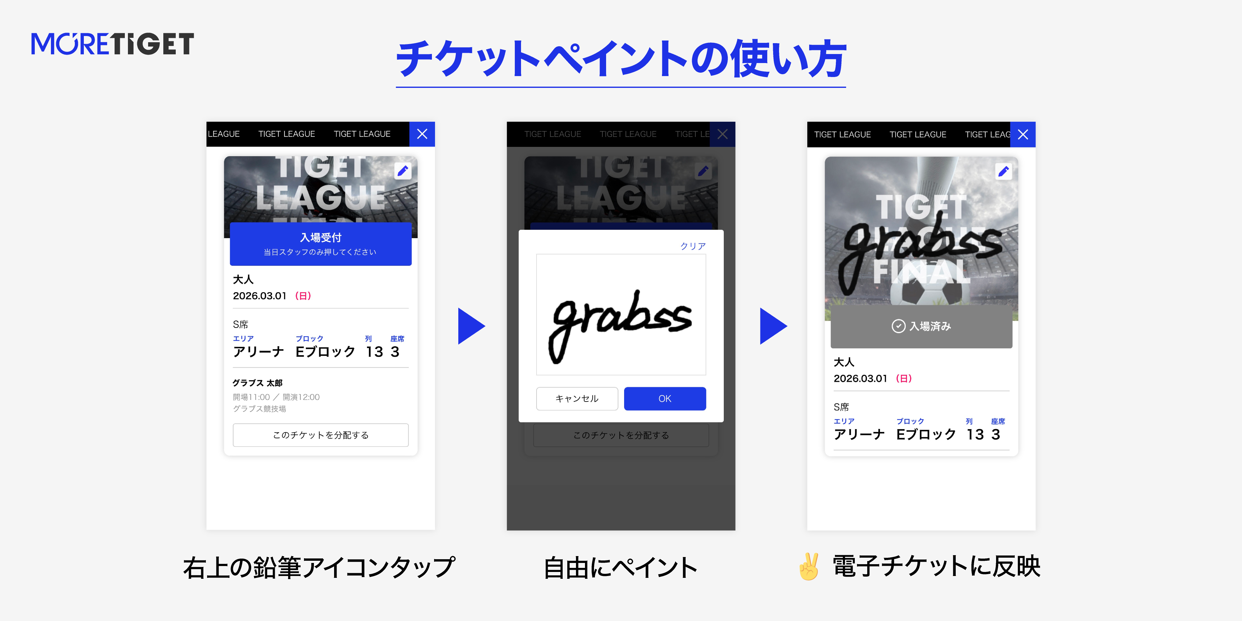 チケットペイント機能 利用イメージ